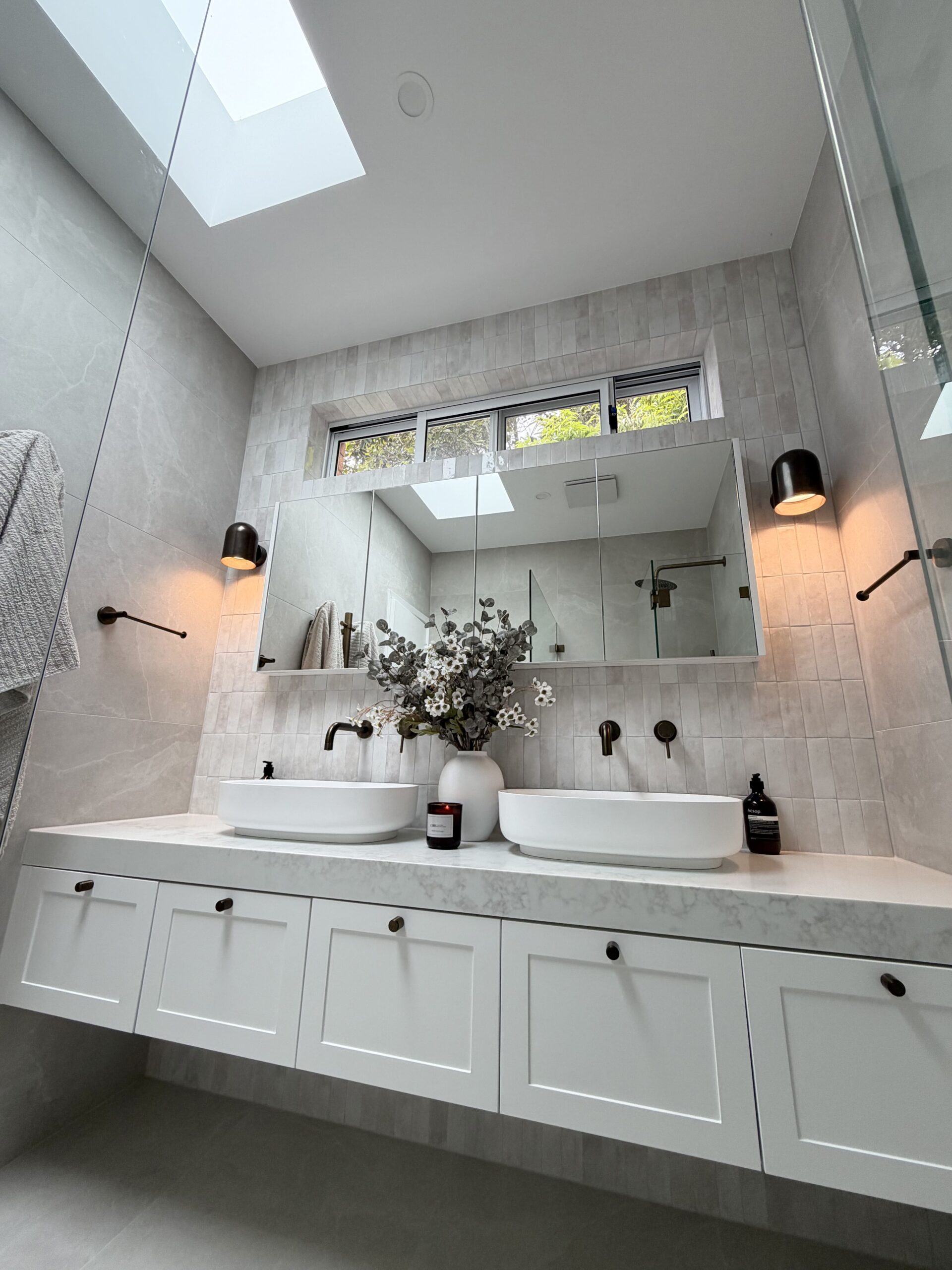 Main Bathroom & Adjoining Powder Room Renovation in Cammeray |