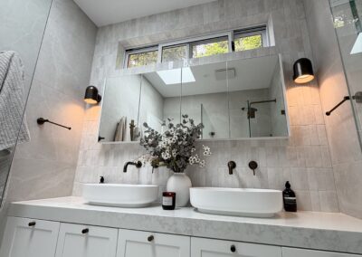 Main Bathroom & Adjoining Powder Room Renovation in Cammeray |
