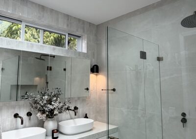 Main Bathroom & Adjoining Powder Room Renovation in Cammeray |